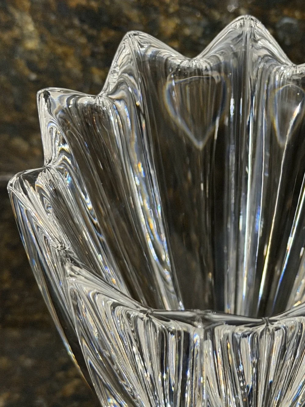 Orrefors Fleur Crystal Vase Jan Johansson | Signed, Made in Sweden | 6” Petite